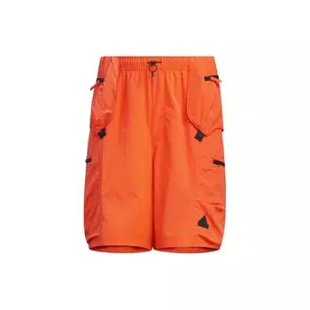 Adidas Тканые шорты Future Style с цветными блоками и простым логотипом бренда, свободный крой, повседневные спортивные шорты для мужчин, полуударно-оранжевые JI9899 M