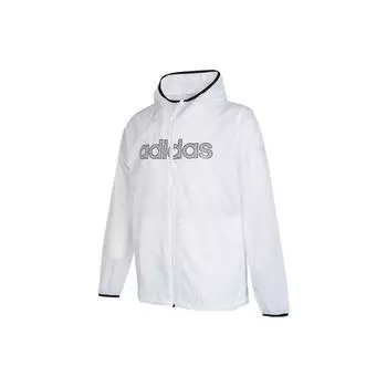 Adidas Толстовка с капюшоном на молнии с логотипом Neo Letter, мужская куртка белого цвета HD4683