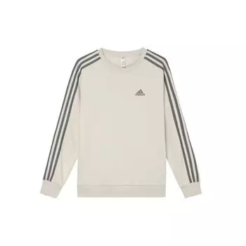 Adidas Толстый флисовый повседневный спортивный свитер с круглым вырезом, женский свитшот, фосфорно-коричневый IY1705 L