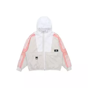 Adidas Training Sports Packable Флисовая куртка с капюшоном Женская верхняя одежда Светло-серый GP0635 S