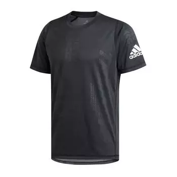 Adidas Training Sports Pullover Crew Neck Футболка с короткими рукавами Мужские топы Черный DZ7366 S