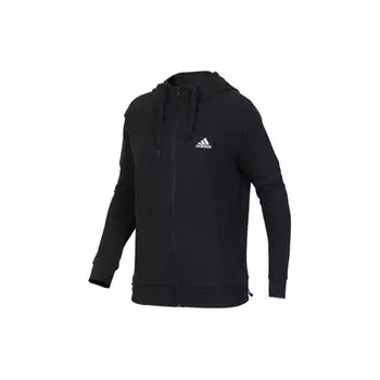 Adidas Удобная куртка прямого кроя с капюшоном и логотипом, женская куртка черного цвета DM7334 XL