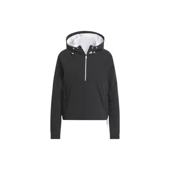 Adidas Ultimate365 Tour Wind.Rdy флисовая толстовка с капюшоном и длинными рукавами с твердым логотипом женская куртка черная IK7189 XS