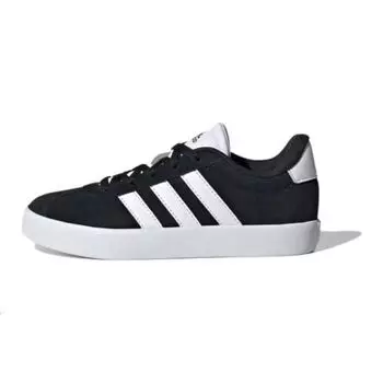 Adidas VL Court 3.0 J Черно-белые детские кроссовки Основной черный Облачно-белый ID6313 36
