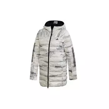 Adidas W 3S Rev Aop Двусторонняя теплая куртка-пуховик средней длины для женщин, черная FR6637 S