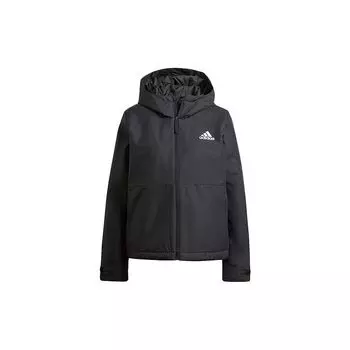 Adidas W Bsc St HJ Classic Logo Спортивная куртка с капюшоном из хлопка Женская куртка черного цвета GN3238 XS