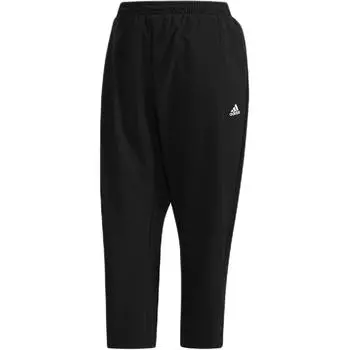 Adidas Wind Quarter W Style Sr Однотонные эластичные повседневные брюки с логотипом спереди Женские брюки черного цвета FM5246 S