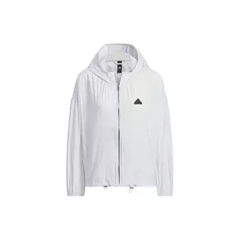 Adidas Ветровка Повседневная с капюшоном Солнцезащитная куртка Женская Верхняя одежда Серый IM8835 M