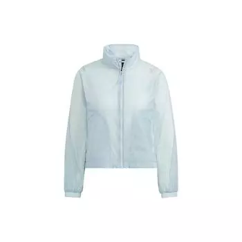 Adidas Wx Wv куртка T2 однотонная с тремя полосками по бокам и воротником-стойкой спортивная куртка женская куртка светло-голубая HR8407 XS
