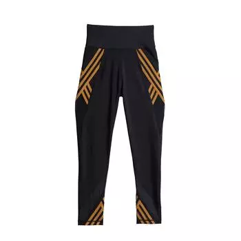 Коллаборация Adidas X Ivy Park Простые полосатые леггинсы с высокой талией Женские леггинсы Черный GU3921 XS