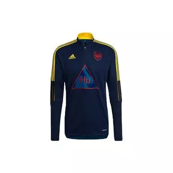 Adidas X Pharrell Williams Collaboration Afc Hu Tr Top Arsenal Football Спортивная толстовка с полумолнией Мужская толстовка Deep-Indigo GK7837 M