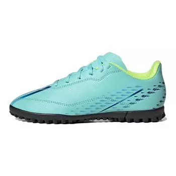 Adidas X Speedportal.4 TF J Al Rihla Pack - прозрачные детские кроссовки Aqua Blue Power-Blue Solar-Yellow GW8510 36