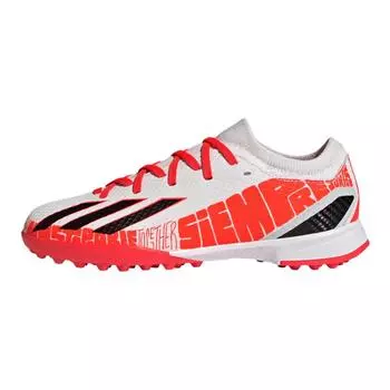 Adidas X Speedportal Messi.3 TF J White Solar Red Детские кроссовки Cloud-White Core-Black GW8396 36