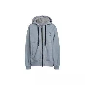 Adidas X Stella McCartney Collaboration Solid Logo Micro Badge Спортивная повседневная куртка с капюшоном Женская куртка серая HB7405 M