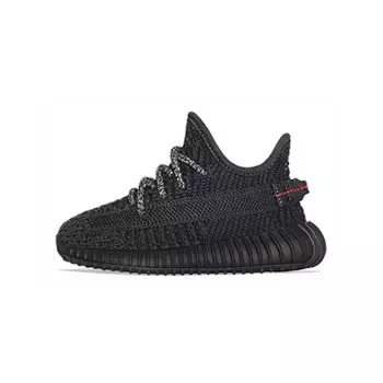 adidas Yeezy Boost 350 V2 Infant Черные детские кроссовки с антибликовым покрытием FU9011