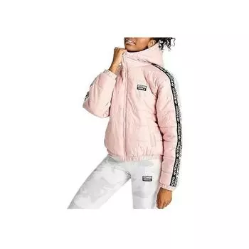 Adidas Женская куртка с капюшоном и длинным рукавом Originals Letter Print, на молнии, розового цвета FJ6524 L