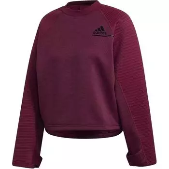 Адидас ЗНЕ. Cold.Rdy Athletics Crew Удобная свободная спортивная толстовка женская толстовка фиолетового цвета FS2384 S