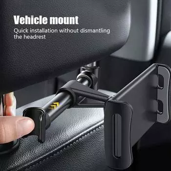 Adjustable Car Seat Rear Swivelling Tablet Bracket IPad Stand for iPad Pro Air Mini Samsung Xiaomi Tablet holder Accessories чёрный
