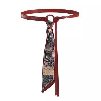 Adjustable Cashew Printed Belt Ethnic Style Silk Tie Design Belt Waist Seal