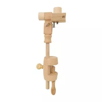 Adjustable Embroidery Hoop Stand Desktop Stitch Holder Wooden Rack