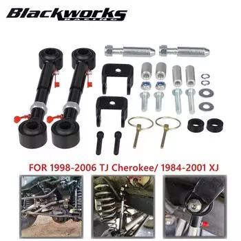 Adjustable Front Sway Bar Links Quicker Disconnects Fit For Wrangler 1998-2006 TJ Cherokee 1984-2001 XJ With 2.5 - 6 Lifts чёрный