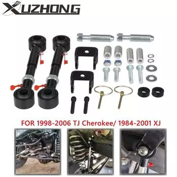 Adjustable Front Sway Bar Links Quicker Disconnects Fit For Wrangler 1998-2006 TJ Cherokee 1984-2001 XJ With 2.5 - 6 Lifts чёрный