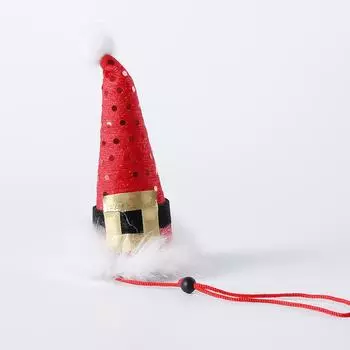 Adjustable Pet Christmas Hat Cute Pet Party Hat Delicate Pet Santa Hat Pet Outfit Style C
