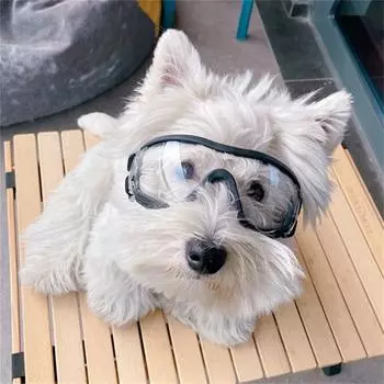Adjustable Pet Dog Goggles Sunglasses Anti-UV Sun Glasses Eye Wear Protection Waterproof Windproof Sunglasses Pet Dog Supplies чёрный