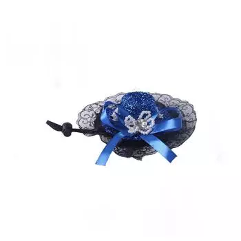 Adjustable Pet Halloween Hat British Style Cat Lace Hat Cute Cat Cosplay Hat Pet Show