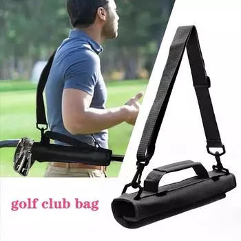 Adjustable Practice Golf Club Storage Bag Mini Lightweight for Golfer Ball Pouch Pack Portable Crossbody Golf Club Outdoor Bag чёрный