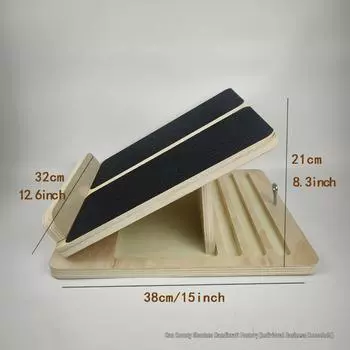 Adjustable Solid Wood Slant Board for Leg Rehabilitation and Calf Stretching