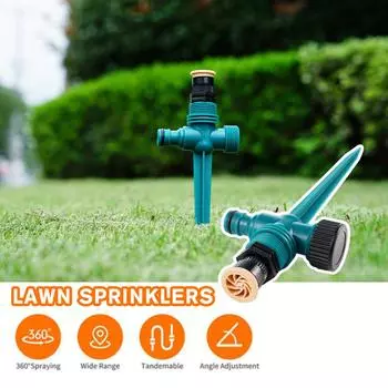 Adjustable Spiked Rocker Impact Sprinkler 360 ° Rotatie Irrigatie Watering Systeem Automatic Barb Rocker Impact Sprinkler зелёный