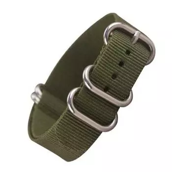 Adjustable Universal 16/18/20/22/24mm Replacement Nylon Watchband Wrist Strap AVE 16mm зелёный