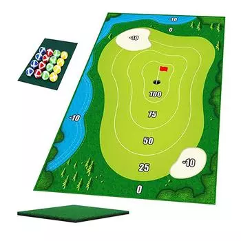 Adult Kids Indoor Golf Game Golf Course Casual Golf Game Set зелёный