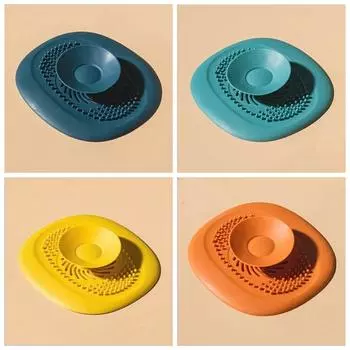 Advanced Hair Catcher Mesh Sink Strainer Odor Blocker Filter Waste Catcher for Kitchen оранжевый