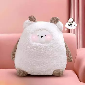 Advanced sense creative plush constant temperature massage throw pillow practical and cute gift box for girlfriend