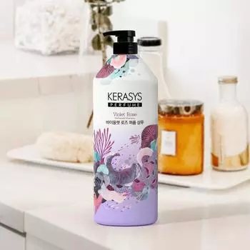 Aekyung Kerasys Perfume Шампунь для волос с цветочным ароматом фиалки и розы 1 л, 1 шт.