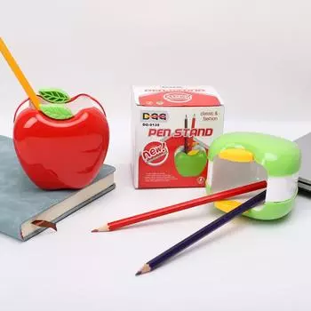 Aesthetic Cute Brush Stand Plastic Flower Vase Pot Creative Fruit Pencil Holder Student красный