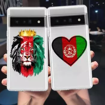 Afghan Afghanistan Flag Phone Case For Google Pixel 8 7 6 Pro 6A 5 4 5A 4A 3A XL 5G Shockproof Soft TPU Clear Cover TPU Fundas Pixel 8 Pro