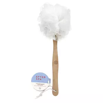 AfterSpa, mesh bath sponge with handle, 1 sponge