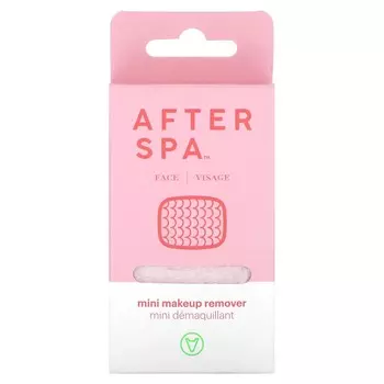 AfterSpa, mini makeup remover, pink, 1 cloth