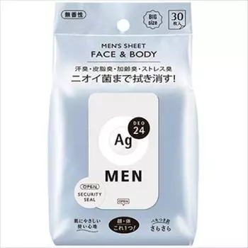 AG Deo 24 Men Sheet Face Body 30 Sheets Men s & Fragrance-Free (3)