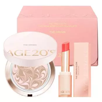 Age to Wenness Di Origin Essence Pact Специальный пакет + Бальзам для губ Нет. 21 Розовый набор для латте, 1 набор