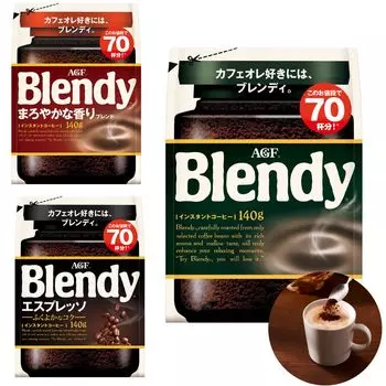 AGF AGF Blendy Instant Coffee Bag Comparison Set 140g x 3 Types Eco [Refill Pack] [Assorted Set] [Assorted] темно-коричневого