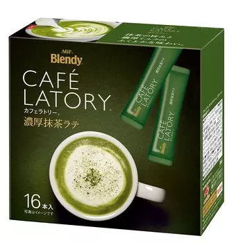 AGF Blendy Caf Latry Stick Rich Matcha Latte 16 шт. [Порошковый Matcha]