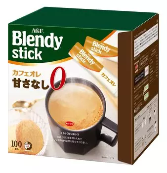 AGF Blendy Stick Cafe au Lait Несладкий 100 бутылок [Stick Coffee] [Несладкий]