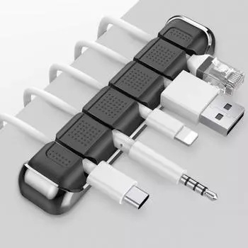 AhaStyle Premium Cable Clip Держатель для хранения шнура Сбор шнура Управление проводами Подходит для дома, офиса, автомобиля и т. д.. (черный)…