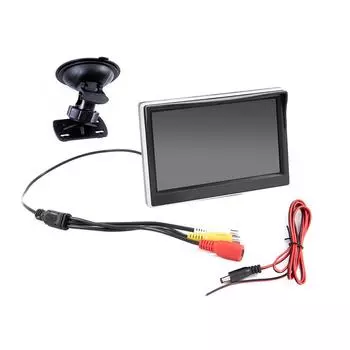 AHD 1080P Автомобильный монитор 5-дюймовый экран для камеры заднего вида TFT LCD дисплей HD цифровой цветной серебряный