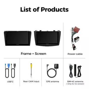 Ainavi Car Radio For Mazda 3 2004-2013 Wireless Android Auto Carplay Car Multimedia Video Player Qualcomm Stereo 2 Din