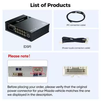 Ainavi P48E DSP For Mazda CX-30 CX-3 CX-5 Processor Bluetooth Car Amplifier 4 Channels Automotivo Audio Low Amp for Car Sound CHINA